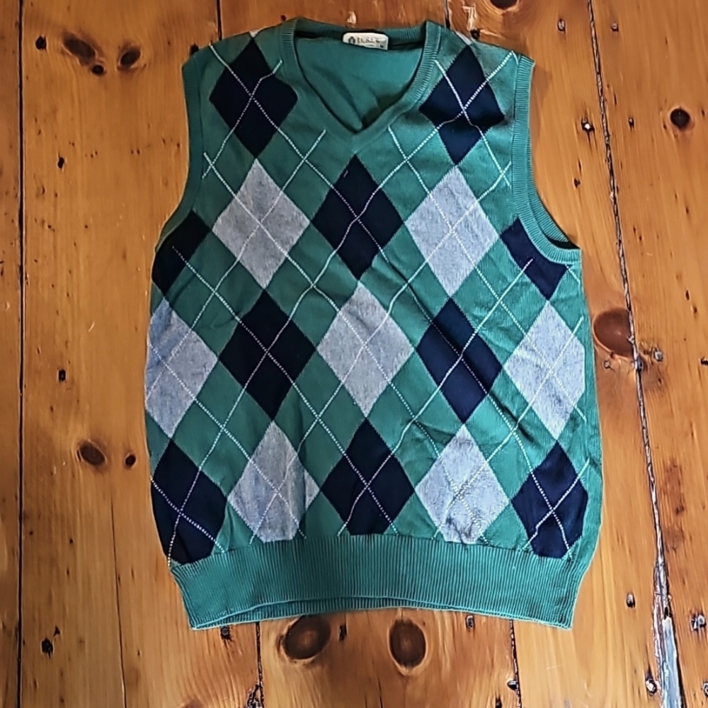 EUC J Crew argyle vest size medium